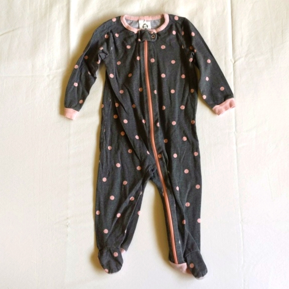 gerber cotton polkadot zipper footie sleeper pajamas 3-6 months baby girl